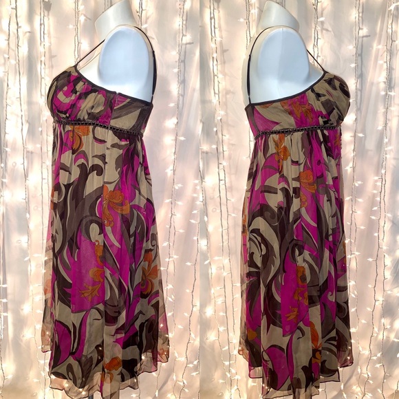 NICOLE MILLER ⭐️ 100% Silk Spaghetti Strap Dress - Picture 7 of 10